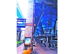 疏堵机应用于钢制料仓疏通物料